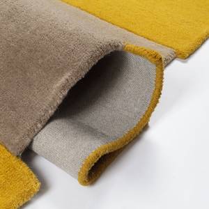 Tapis de couloir en laine Collage Laine - Beige / Jaune - 60 x 230 cm