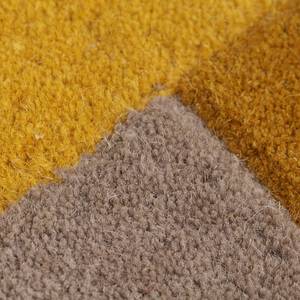 Tapis de couloir en laine Collage Laine - Beige / Jaune - 60 x 230 cm