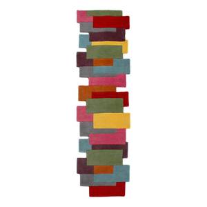 Tapis de couloir en laine Collage Laine - Multicolore - 66 x 300 cm