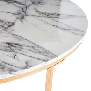 Table Katori Imitation marbre blanc / Doré