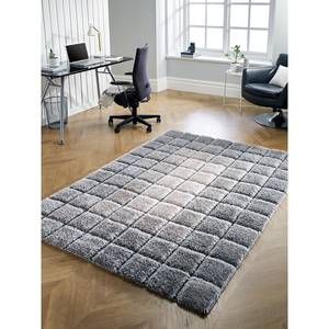 Hochflorteppich Cube Polyester - Grau - 120 x 170 cm