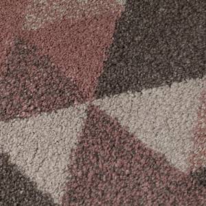 Hochflorteppich Nuru Polypropylene - Grau / Rosa - 160 x 230 cm