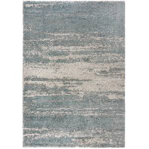 Hoogpolig vloerkleed Reza Ombre polypropeen - Blauw grijs - 80 x 150 cm