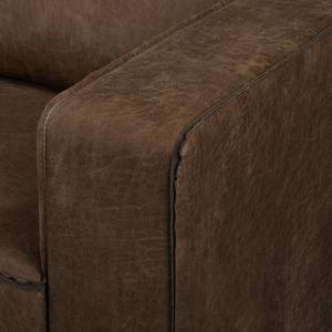 2-Sitzer Sofa MAISON Antiklederlook - Mischgewebe Xia: Dunkelbraun