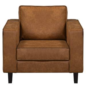 Sessel MAISON Antiklederlook - Mischgewebe Xia: Cognac