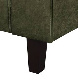 Fauteuil MAISON antieke leerlook - Textielmix Xia: Antiek groen