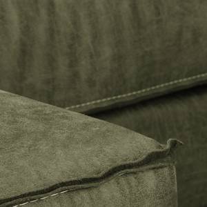 Ecksofa MAISON 1-Sitzer mit Longchair Mischgewebe Xia: Antikgrün - Longchair davorstehend links