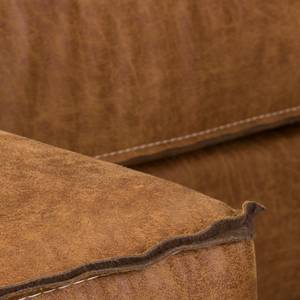 Ecksofa MAISON 1-Sitzer mit Longchair Mischgewebe Xia: Cognac - Longchair davorstehend links