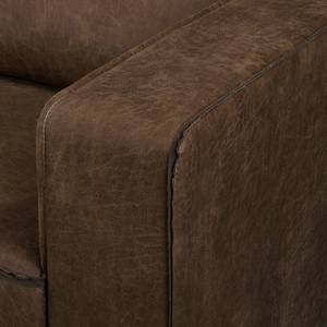 Ecksofa MAISON 2-Sitzer mit Longchair Webstoff - Mischgewebe Xia: Dunkelbraun - Longchair davorstehend links