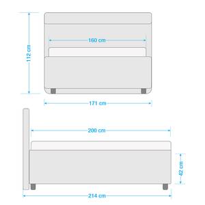 Letto imbottito Hartwood Grigio scuro - 160 x 200cm