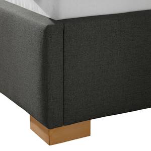 Letto imbottito Whitewood Grigio scuro - 100 x 200cm