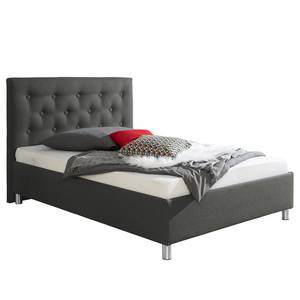 Letto imbottito Yorktown Grigio scuro - 160 x 200cm