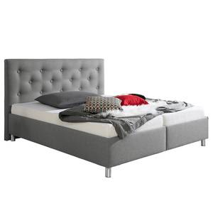 Letto imbottito Yorktown Color grigio chiaro - 200 x 200cm