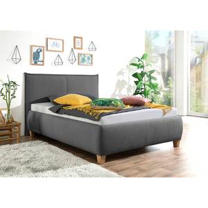 Letto imbottito Oaklands Grigio scuro - 160 x 200cm