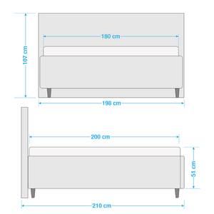 Gestoffeerd bed Windham Beige - 180 x 200cm