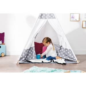 Zelt Tipi Jakara Braun - Grau - Holzwerkstoff - 120 x 155 x 120 cm