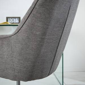 Chaise de bureau Valady II Microfibre / Fer - Gris / Chrome