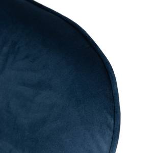 Chaise de bureau Valady I Velours / Fer - Bleu / Noir