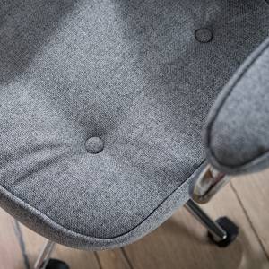 Chaise de bureau Orlu II Tissu / Fer - Gris clair / Chrome