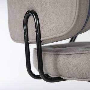Chaise de bureau Orlu I Microfibre / Fer - Taupe vintage / Noir