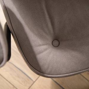 Chaise de bureau Orlu I Microfibre / Fer - Taupe vintage / Noir