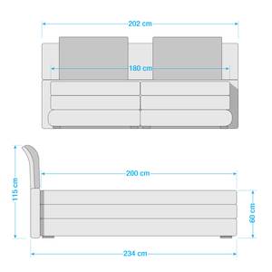 Letto boxspring Leyla H2