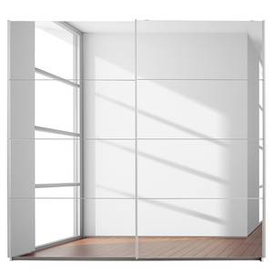 Armoire à portes coulissantes Caracas I Blanc alpin - Largeur : 226 cm - Basic - 2 miroir