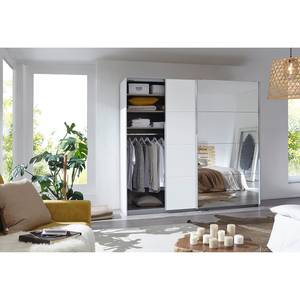 Armoire à portes coulissantes Caracas I Blanc alpin - Largeur : 226 cm - Classic - 1 miroir