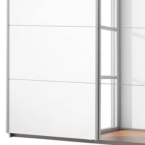 Armoire à portes coulissantes Caracas I Blanc alpin - Largeur : 226 cm - Classic - 1 miroir