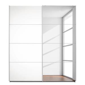 Armoire à portes coulissantes Caracas I Blanc alpin - Largeur : 226 cm - Premium - 1 miroir