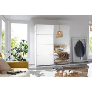 Armoire à portes coulissantes Caracas I Blanc alpin - Largeur : 181 cm - Premium - 1 miroir