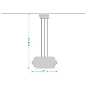 Suspension Tourdun Plexiglas / Fer - 4 ampoules