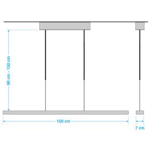 LED-Pendelleuchte Tournay Acrylglas / Eisen - 2-flammig