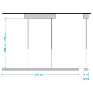 LED-Pendelleuchte Tintry Acrylglas / Eisen - 1-flammig