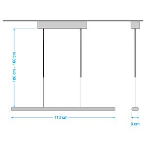 Suspension Tonnac Plexiglas / Fer - 1 ampoule