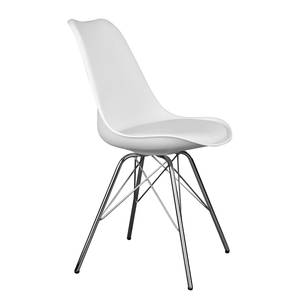 Chaises Vaire (lot de 2) Matière plastique / Acier - Blanc