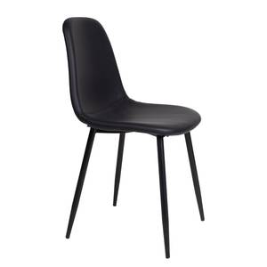 Chaises Renty I (lot de 2) Imitation cuir / Acier - Noir