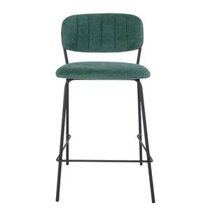 Chaises capitonnées Muel (lot de 2) Tissu / Acier - Vert turquoise