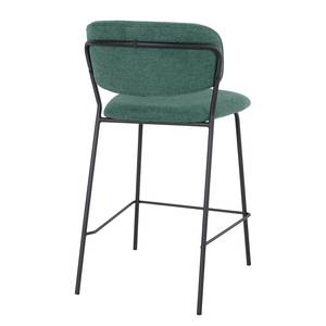 Chaises capitonnées Muel (lot de 2) Tissu / Acier - Vert turquoise