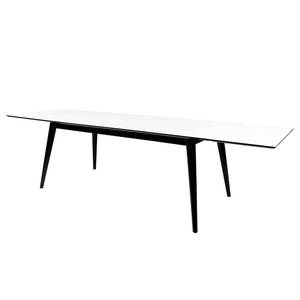Table extensible Poil Blanc / Noir - 195 x 90 cm