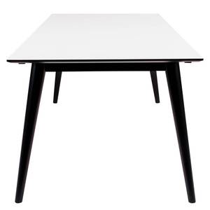Eettafel Poil (met verlengstuk) Wit/zwart - 195 x 90 cm