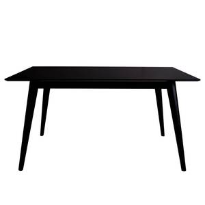 Eettafel Poil (met verlengstuk) Zwart - 150 x 95 cm