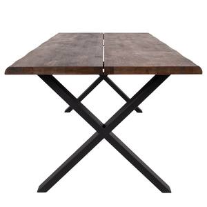 Eettafel Maury massief eikenhout/aluminium - Breedte: 200 cm