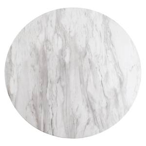 Table Monieux Imitation marbre blanc / Laiton - Diamètre : 90 cm