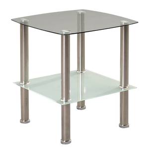 Beistelltisch Troyes Glas / Metall - Silber