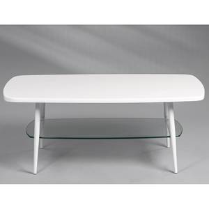 Table basse Vermand Verre / Métal - Blanc