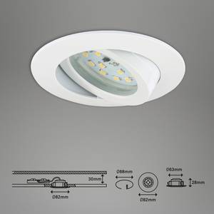 LED-Einbauleuchte  Attach Move Polycarbonat / Eisen - 3-flammig