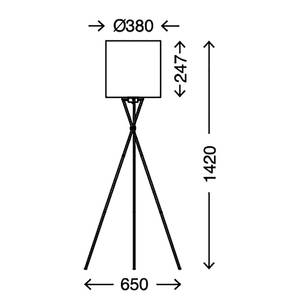 Staande lamp Floor polycarbonaat / ijzer - 1 lichtbron