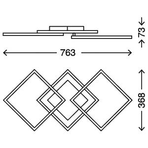 Plafonnier Frame Polycarbonate / Fer - 1 ampoule