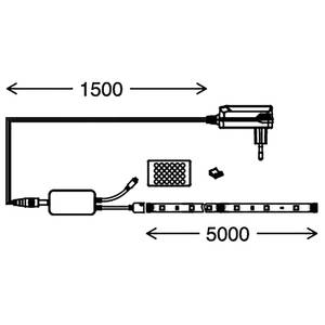 LED-strip Wifi polycarbonaat / ijzer - 150 lichtbronnen